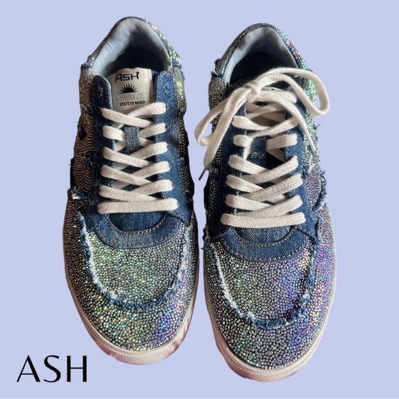 Women's Blue Malibu Strass Crystals Sneakers (Sz 41 / Fits 10-10.5) (NWOT) - Picture 11 of 11